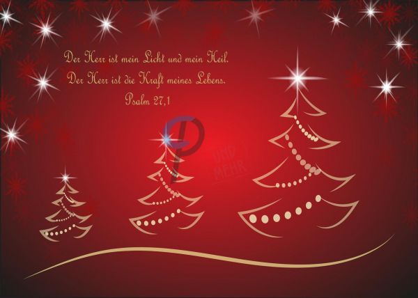 204- Weihnachtskarte Psalm 27,1