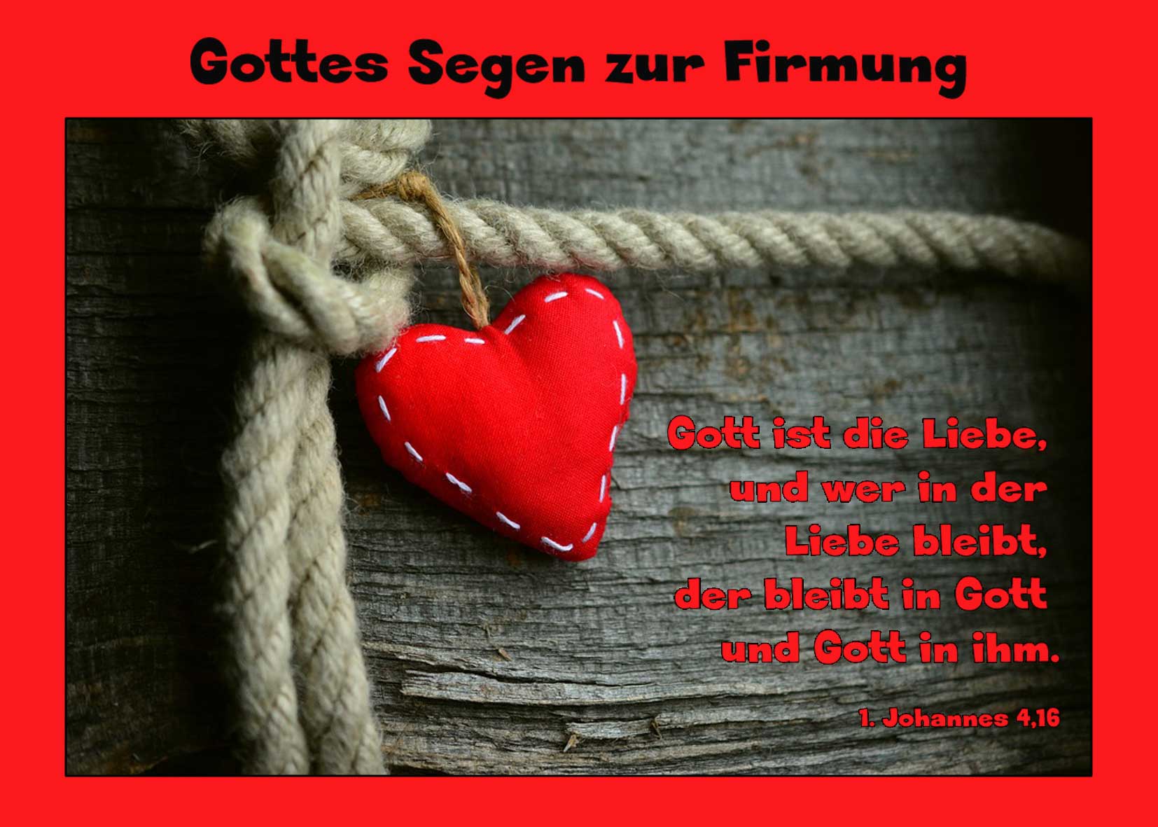 Karte zur Firmung Christliche Poster