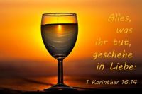 813 - 1 Kor 16,14 - JL24 - Glas im Abendrot